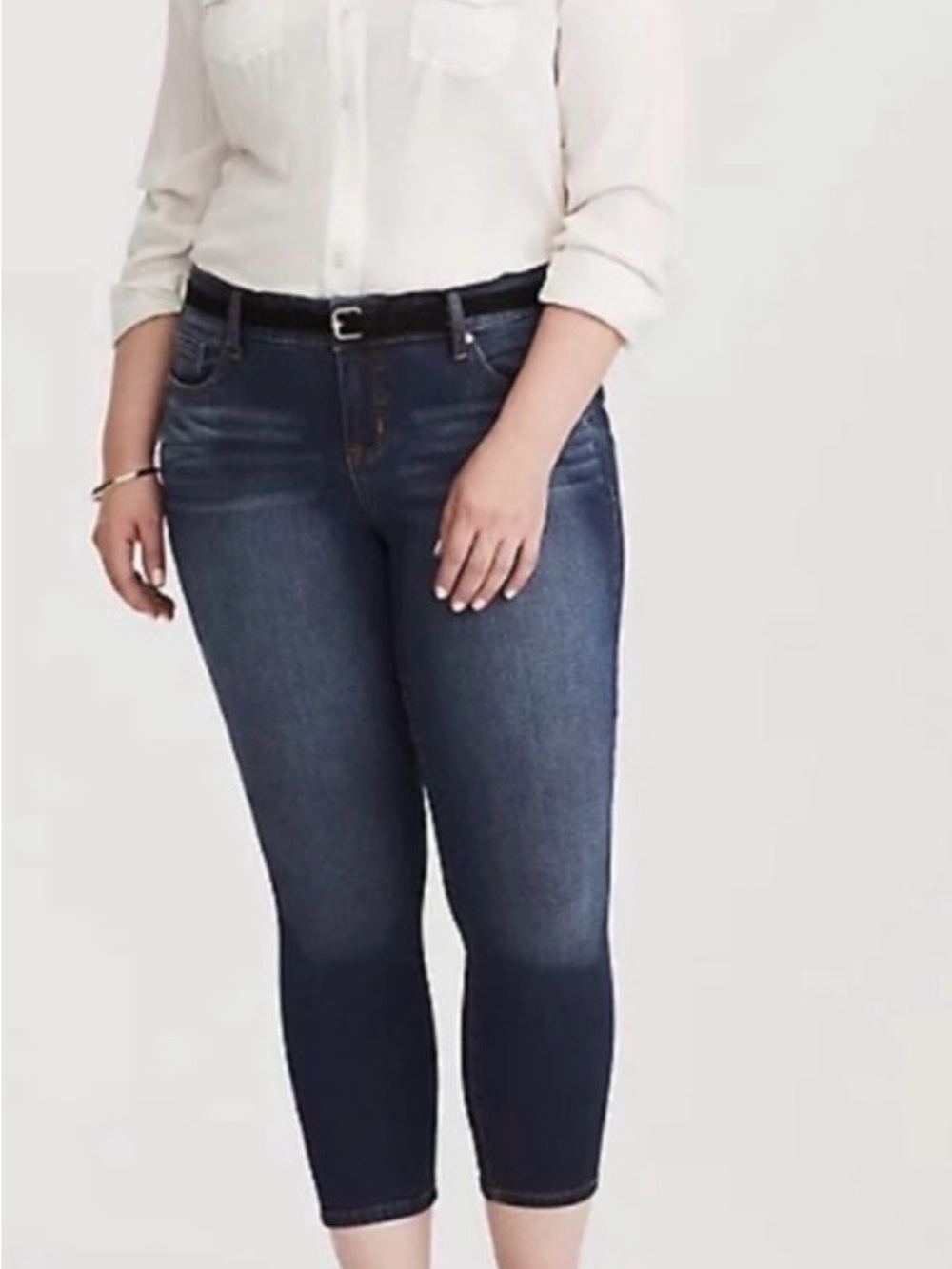 torrid Dark Blue Crop Skinny Jeans